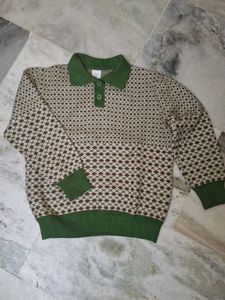 Patterned Polo Knit