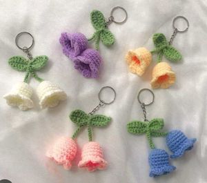 Handmade Crochet Flower Keychains