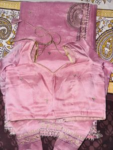 Party Wear Muave Embroidered saree
