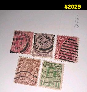 100 year old british queen king head stamps