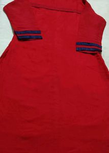 Embroidered Red Kurta