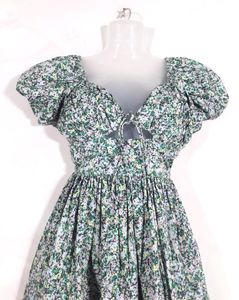 Green Printed Dress (Women's)