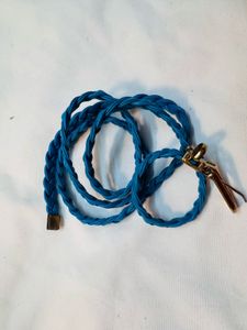 Cool Y2K Blue Braided Belt