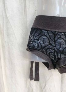 Sheer Lace Tie-Up Shorts
