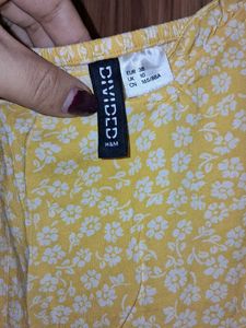 Yellow Floral Mini Dress