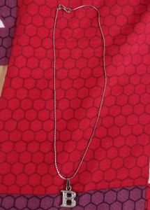 Letter 'B' Initial Pendant Necklace