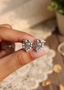 Peacock Design Stud Earrings