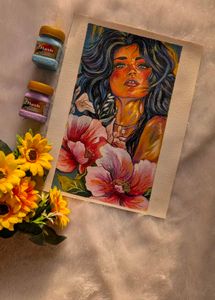Abstract Woman Portrait Art Painting