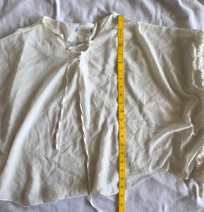 Elegant White Ruffled Top