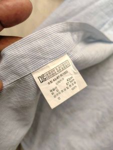 Men's Blue Striped Dress Shirt