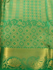 Beautiful Orange and Gold Silk Saree