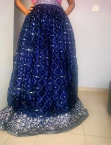 Stunning Blue Velvet Lehenga Choli