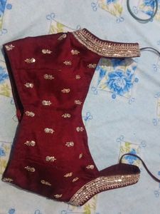 Maroon Embellished Blouse