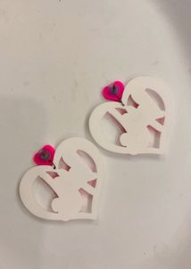 New Heart Shaped "Bad Ass" Statement Earrings
