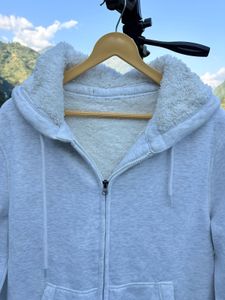 light grey zip up hoodie