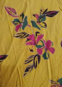 Beautiful Yellow Floral Kurti