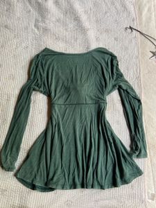 AE Soft &amp; Sexy Green Tie Front Top