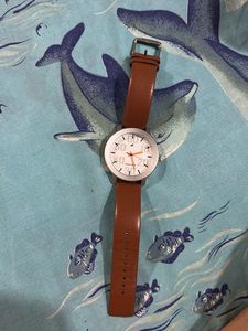 fastrack brown belt watch