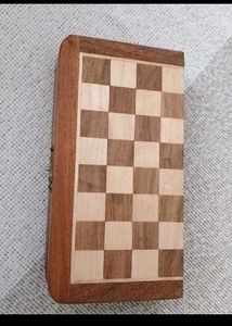Vintage Wooden Folding Chess Set