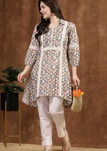 Abstract Printed Cotton Kurti