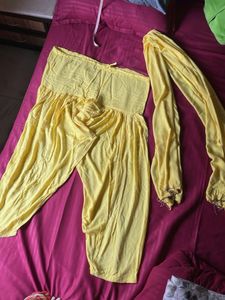 Yellow Salwar Dupatta Set