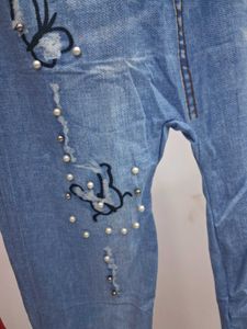 combo of Stylish Ripped Denim jeggings