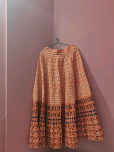 W Ethnic motif Maxi Skirt