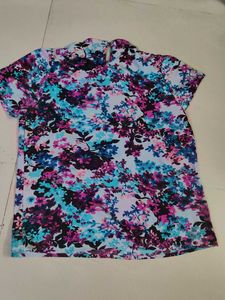 Floral Print Short Sleeve Top