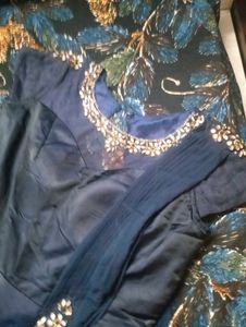 Beautiful Heavy Partywear Gown In  Attached Dupatt