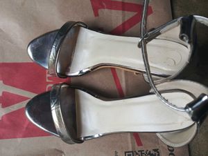 Chic Metallic Ankle Strap Heels