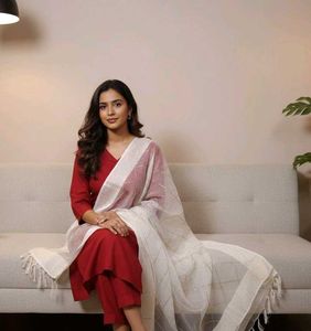 White Organza Dupatta