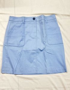 Light Blue Casual Skirt