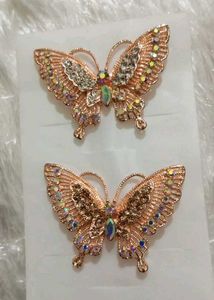 Butterfly rings with Rhinestones