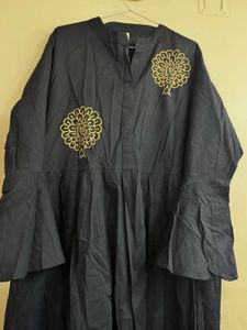 Elegant Black Kurta with Gold Embroidery