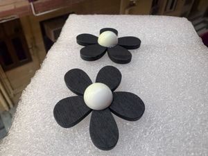 Black Flower Daisy Earrings