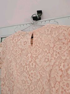 Max Peach Lace Dress