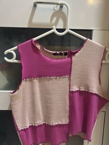 Colorblock Ribbed Knit Tank Top
