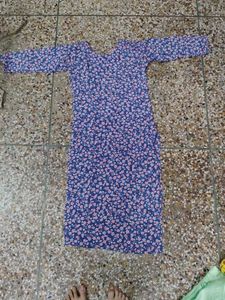 long kurti blue colour