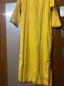 Vibrant Yellow Kurta Set with Dupatta