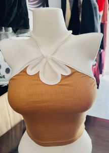Cute Brown Crop Top