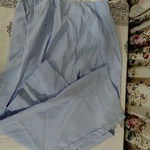 Blue Striped Palazzo Pants
