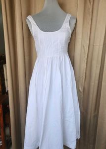 Classic White Midi Dress