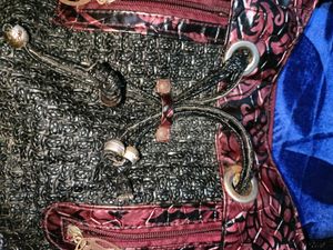 Unique Black &amp; Burgundy Purse