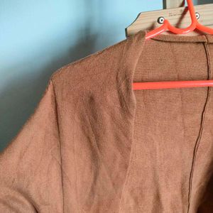Cozy Brown Knit Cardigan