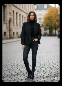 Stylish Houndstooth Blazer