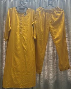 XL-XXL Yellow Kurta Set with Pants
