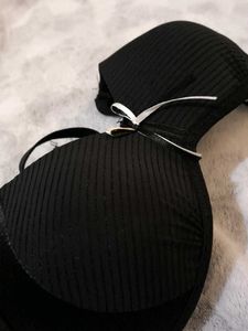 padded black bra