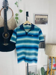 Striped Lacoste Polo Shirt