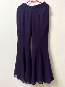 Purple palazzo with shrug set