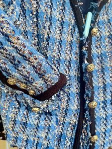 Tweed Jacket With Gold Botton Details